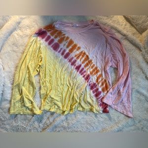 Dreamside Tie-Die Wide- Long Sleeve T-Shirt Women’s Sz L NWOT